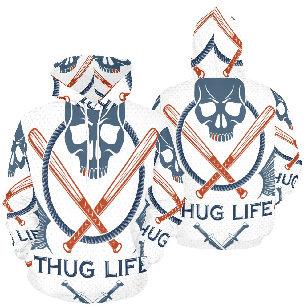 Gang Brutal Criminal Emblem Skull | Men's All-Over Print Hoodie