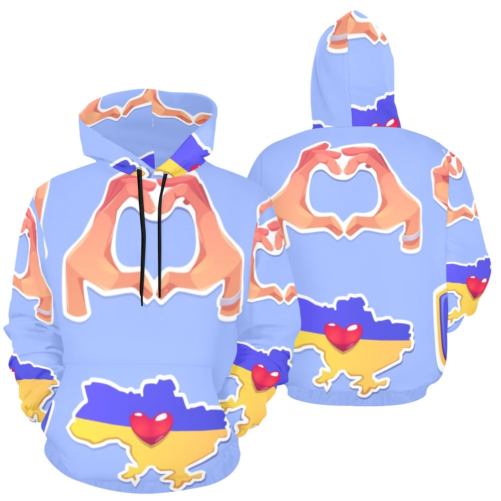 Freedom Ukraine Symbols | Men's All-Over Print Hoodie