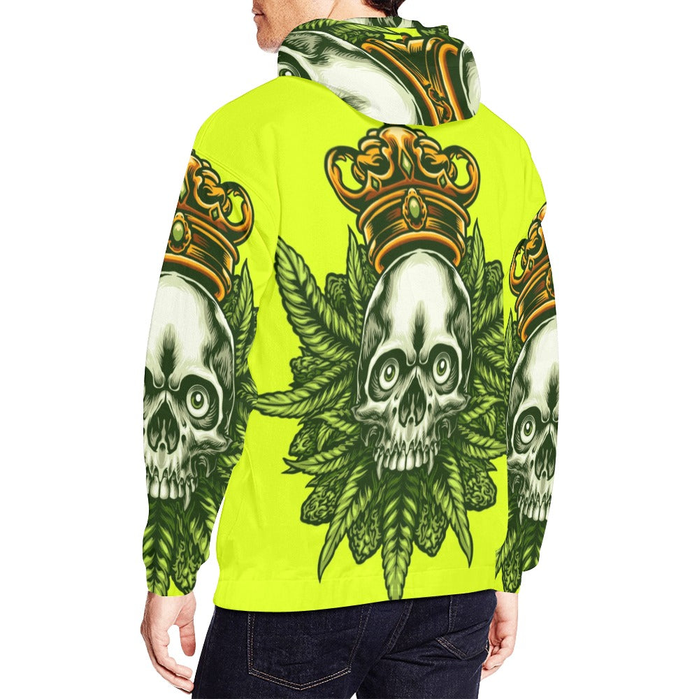 King Cannabis Skull | Men's All-Over Print Hoodie