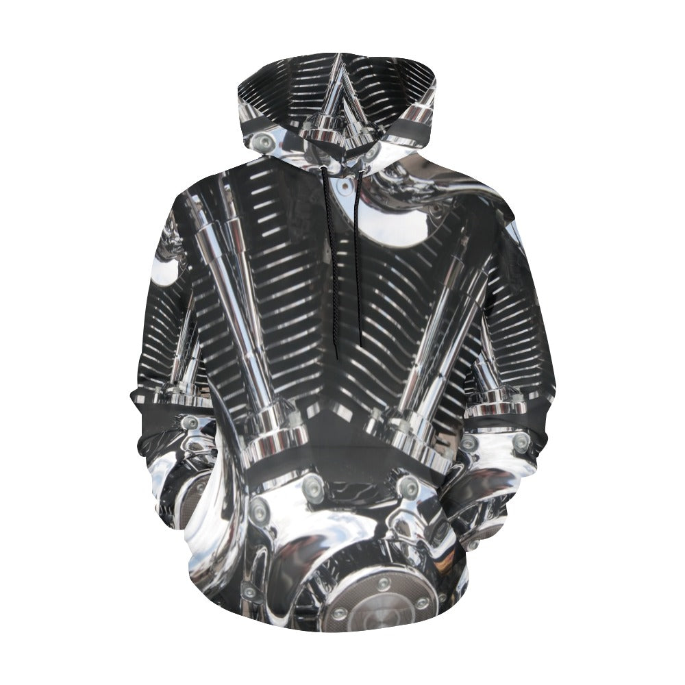 Motorcycle Engine Close Up Biker | Men's All-Over Print Hoodie