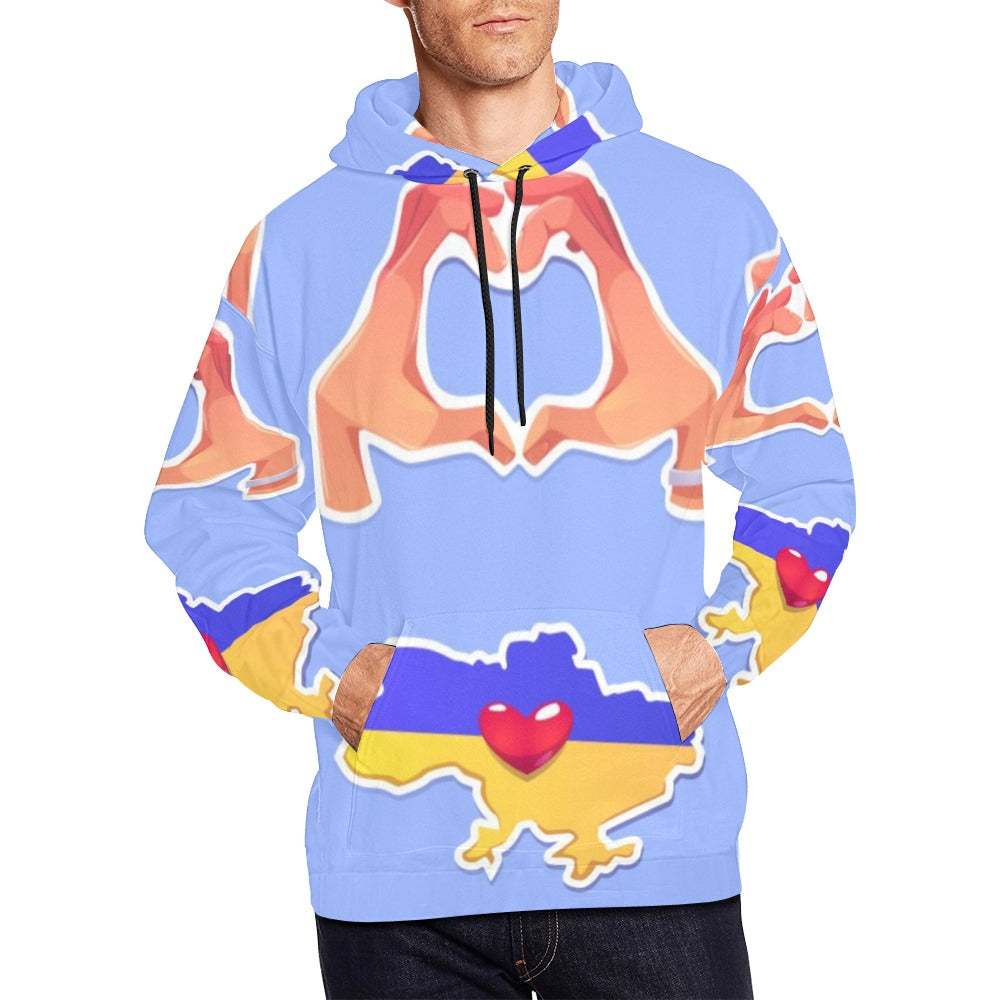 Freedom Ukraine Symbols | Men's All-Over Print Hoodie