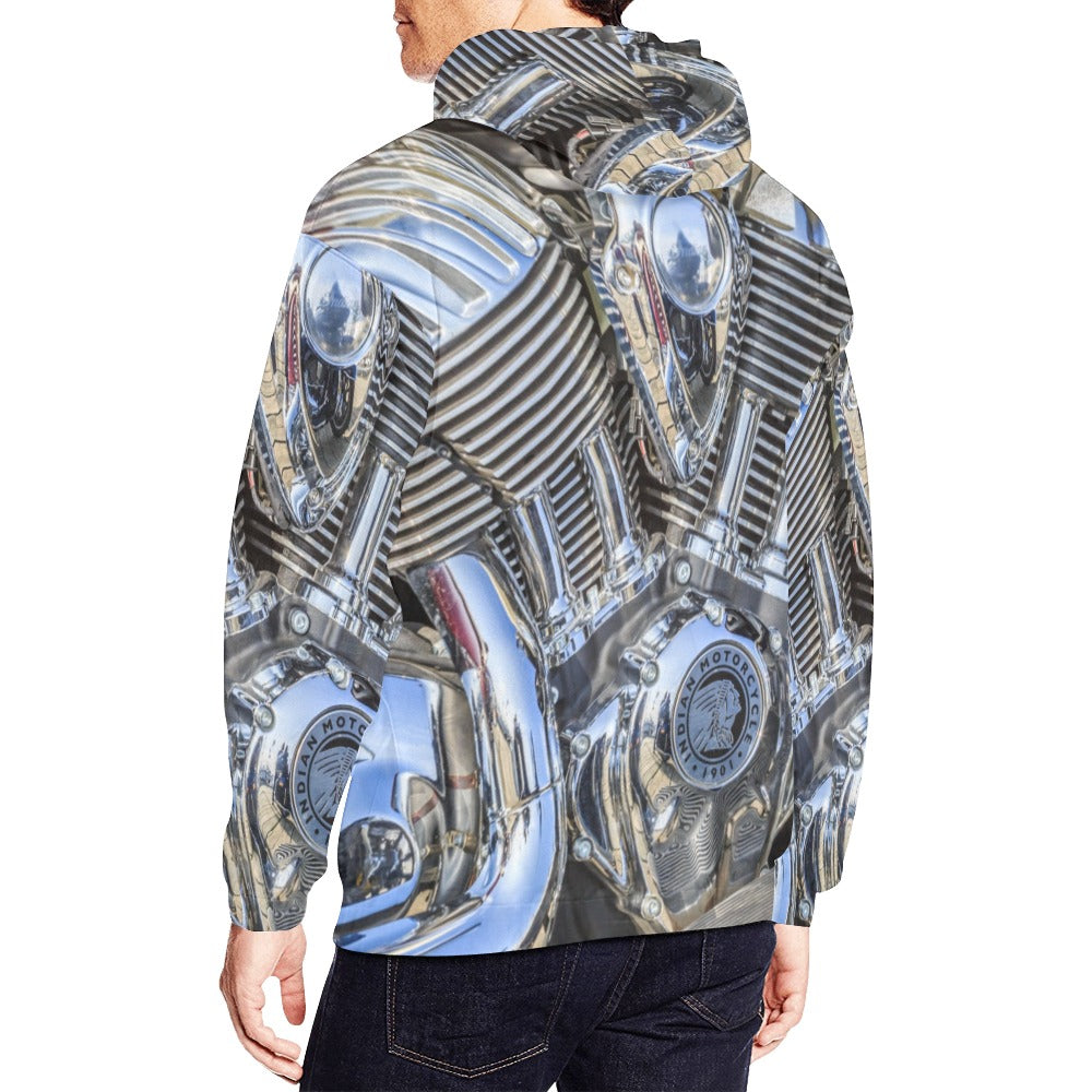 Motorbike Motor Mechanic Biker | Men's All-Over Print Hoodie