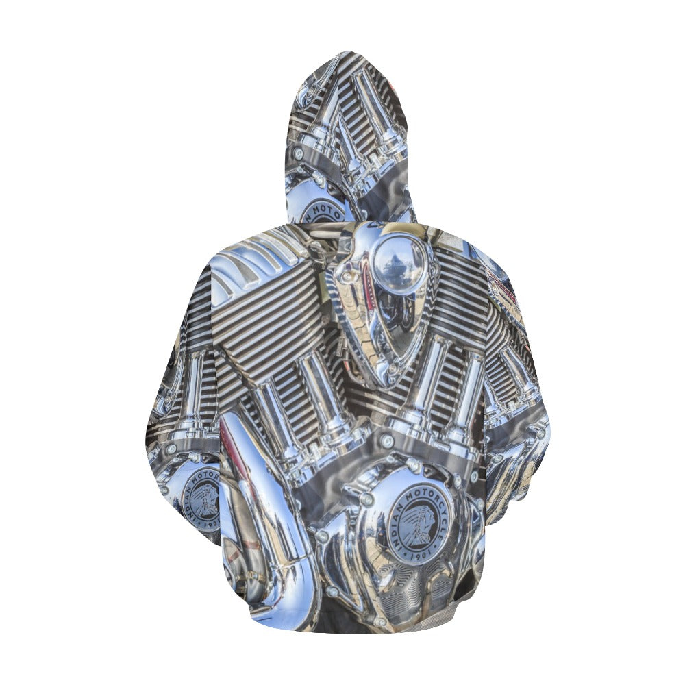 Motorbike Motor Mechanic Biker | Men's All-Over Print Hoodie