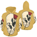 Dia Muertos Skull Rose Engraved Style | Men's All-Over Print Hoodie