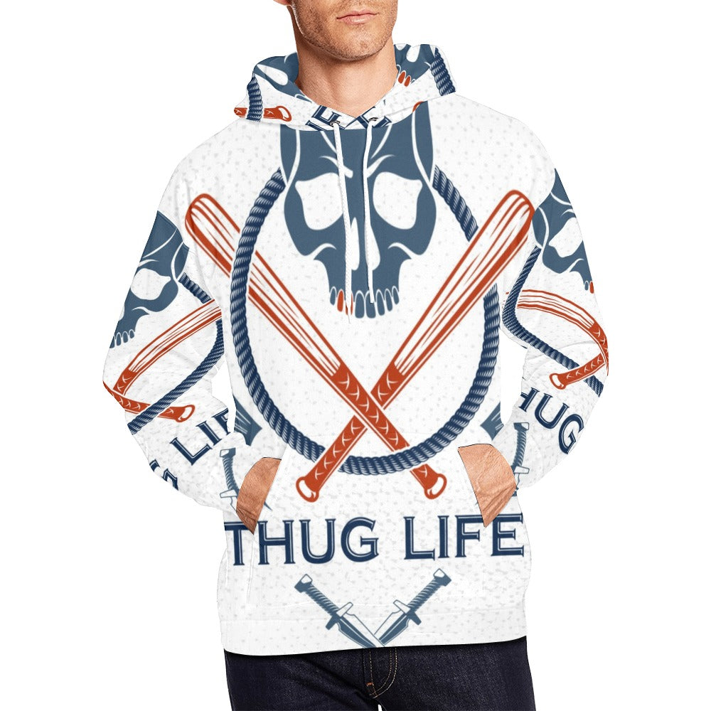Gang Brutal Criminal Emblem Skull | Men's All-Over Print Hoodie