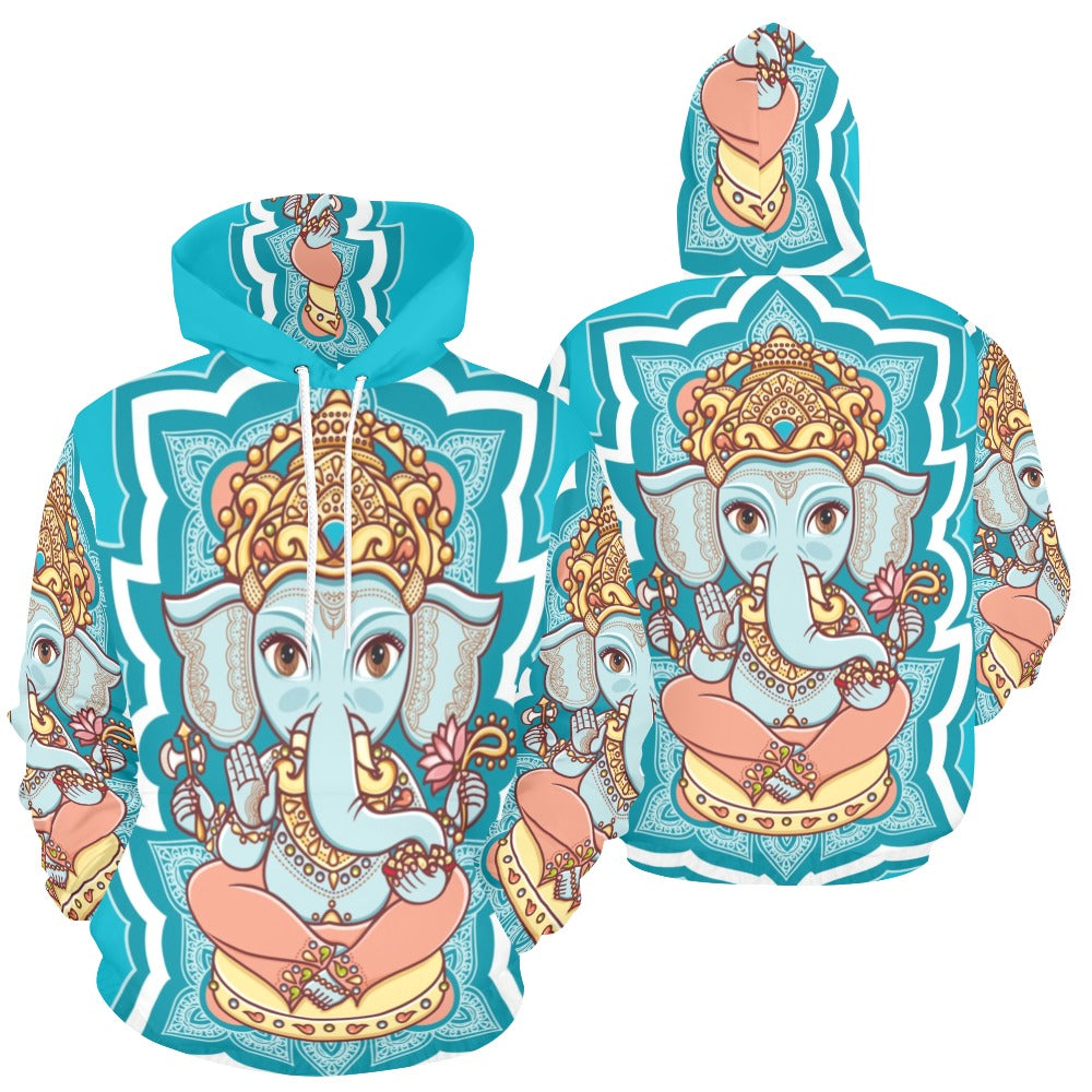 Ganesh Chaturthi Indian Mythology Elephant | Men's All-Over Print Hoodie