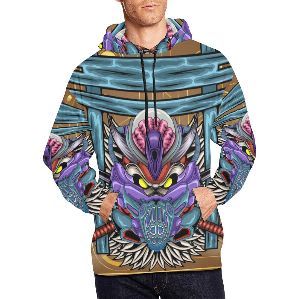 Evil Samurai Alien Robot | Men's All-Over Print Hoodie