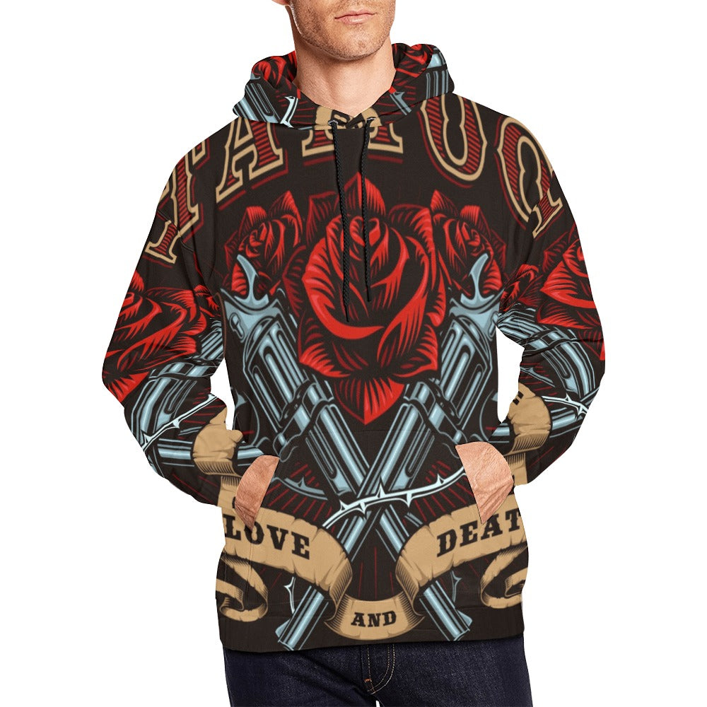 Guns Roses Tattoo | Men's All-Over Print Hoodie