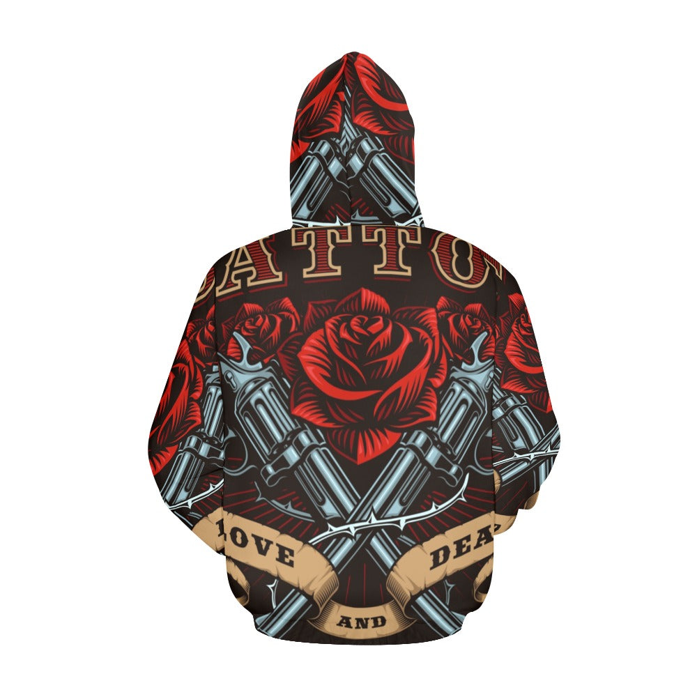 Guns Roses Tattoo | Men's All-Over Print Hoodie