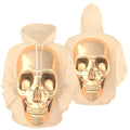Golden 3D Skull | Men's All-Over Print Hoodie