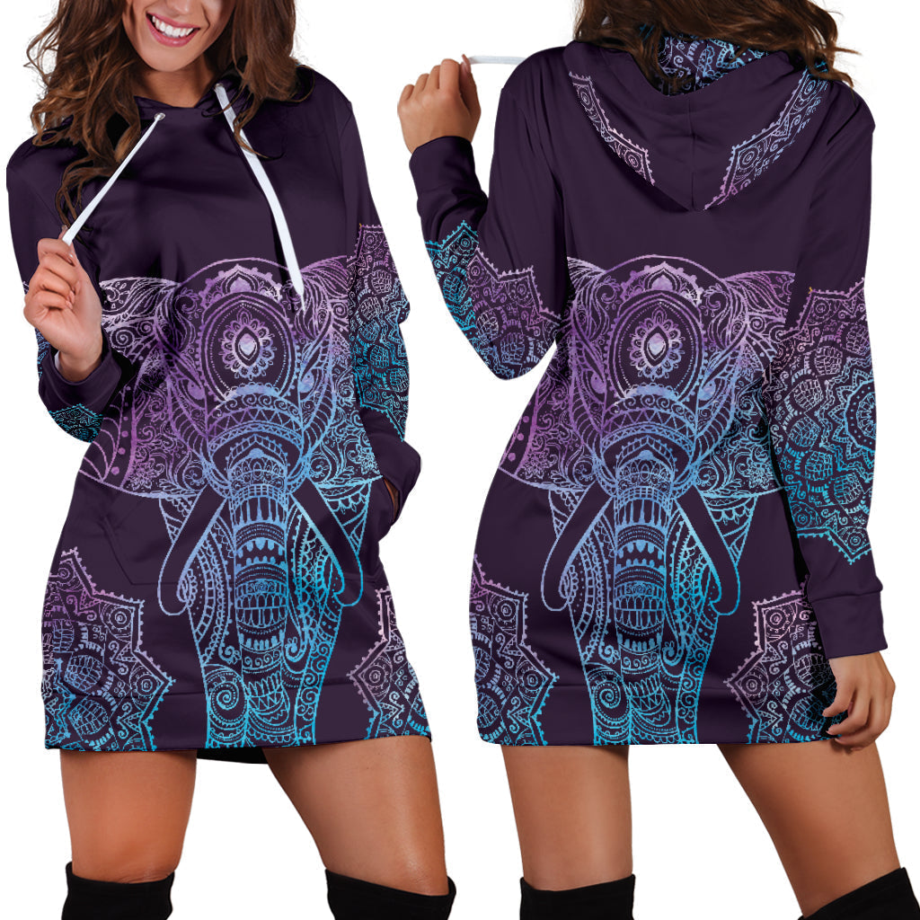 Elephant Mandala | Hoodie Dress