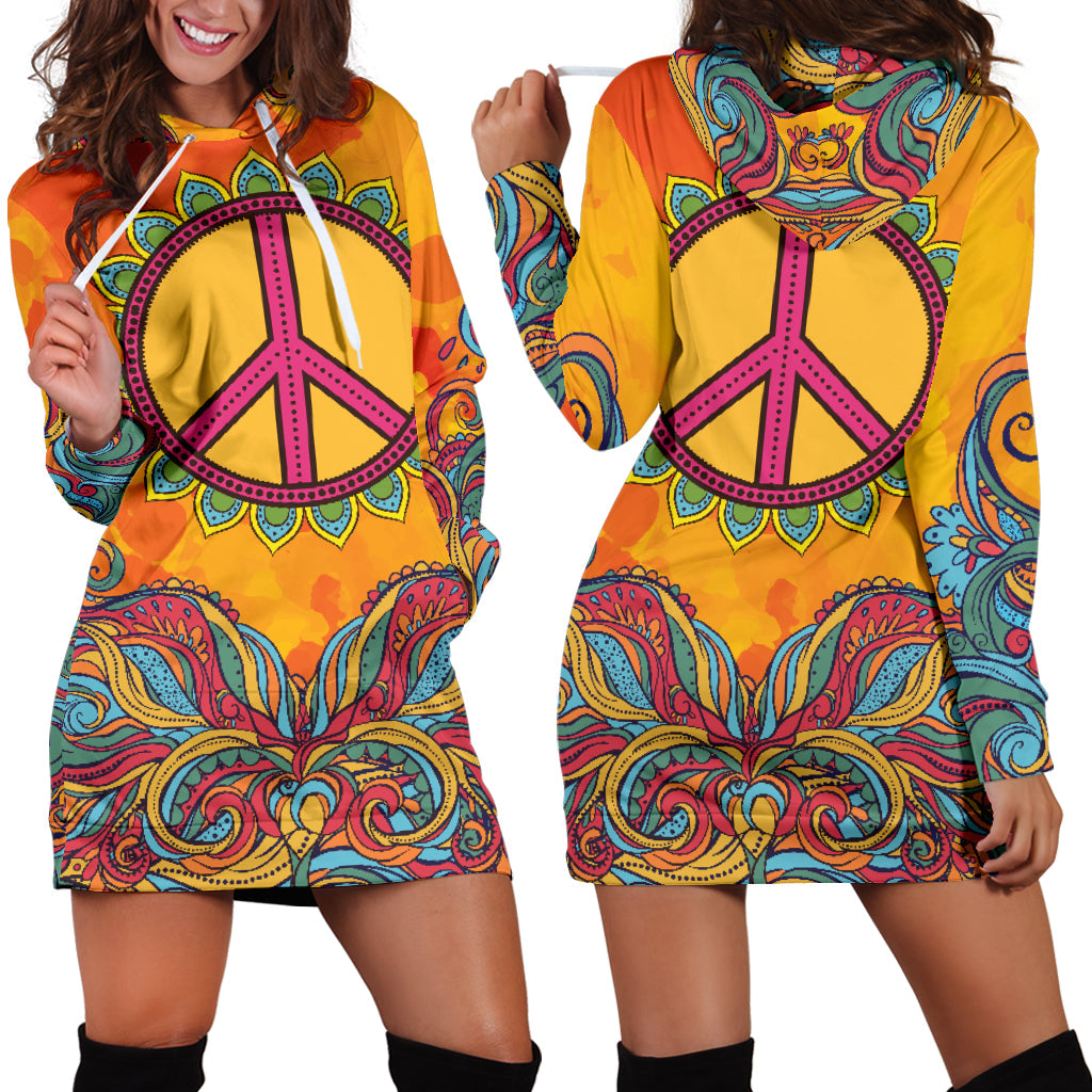 Hippie Peace | Hoodie Dress