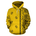 Gold and Black Bandana Asymmetrical | Unisex Pullover Hoodie