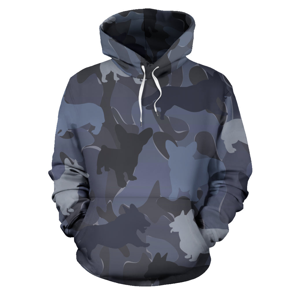Corgi Dark Blue | Unisex Hoodie