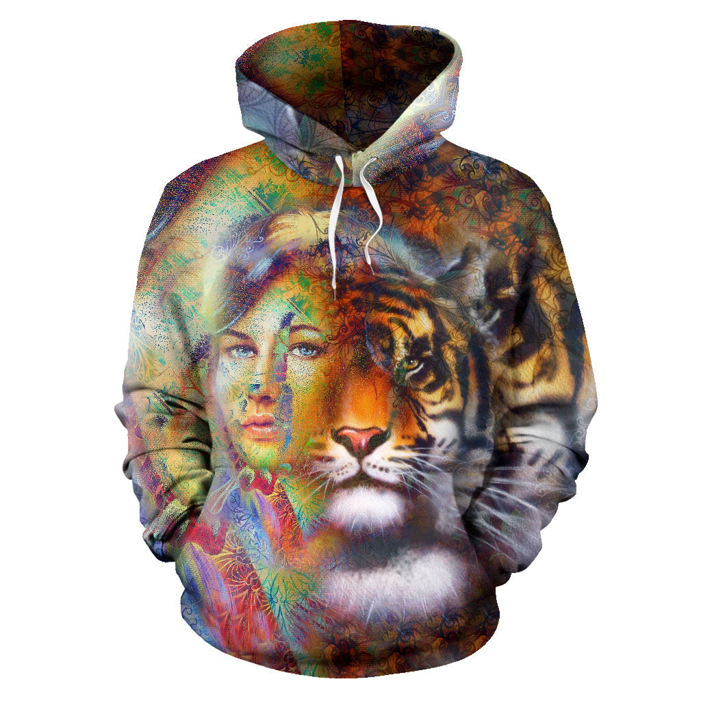 Donna Tigre - Felpa Con Cappuccio | Unisex Hoodie