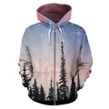 Galaxy & Forest Zipper | Unisex Zip-Up Hoodie