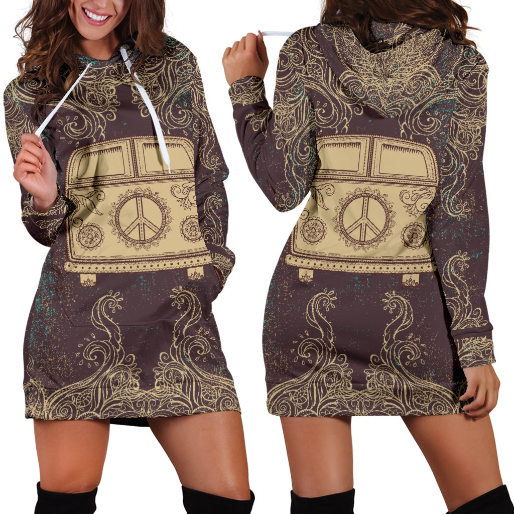 Hippie Bus | Unisex Hoodie Dress