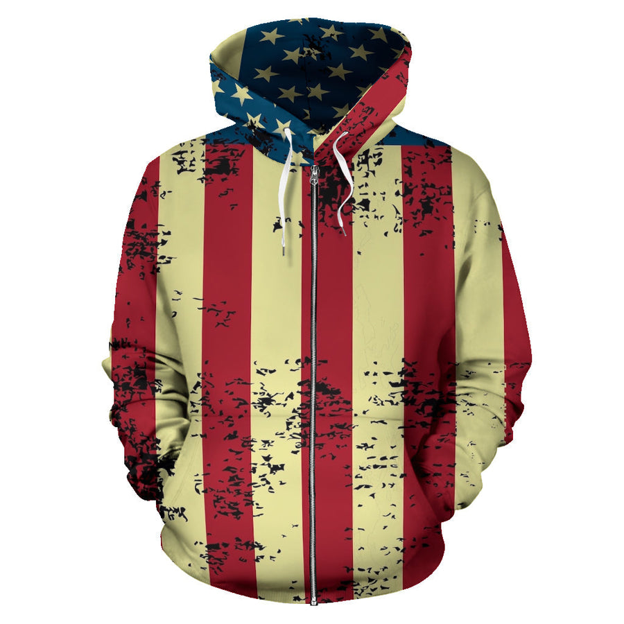 American Flag – Edition 02 | Unisex Zip-Up Hoodie