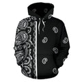 Black Bandana Asymmetrical | Men's Pullover Hoodie