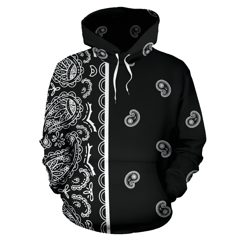 Black Bandana Asymmetrical | Men's Pullover Hoodie