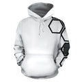 Hexagons White | Unisex Hoodie