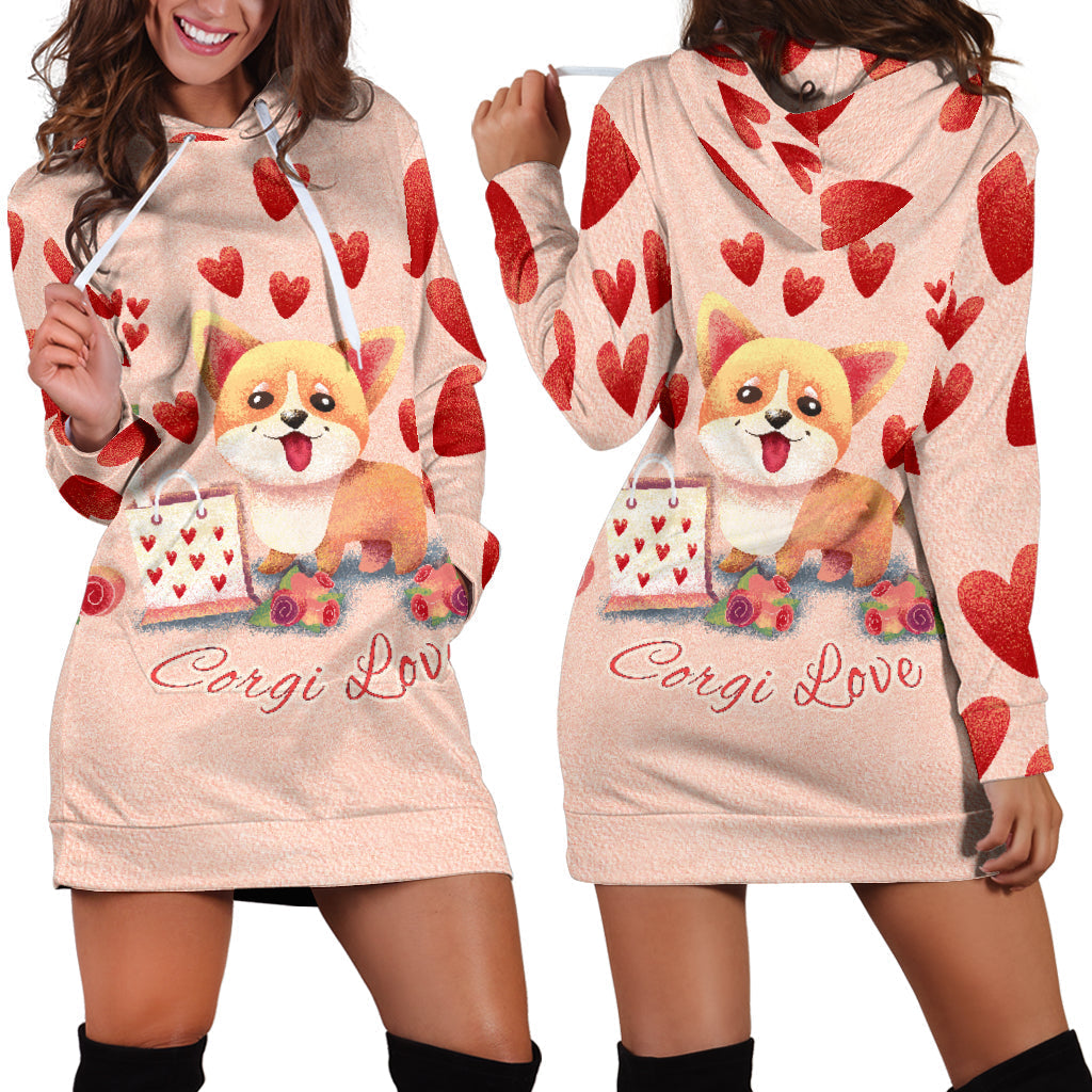 Corgi Love for Lovers of Corgis | Hoodie Dress