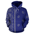 Asymmetrical Blue and Gray Bandana – Edition 02 | Unisex Pullover Hoodie