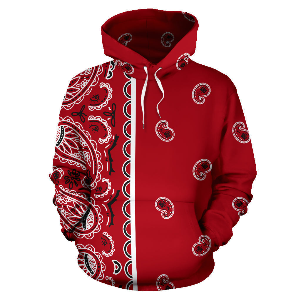 Asymmetrical Classic Red Bandana – Edition 01 | Unisex Pullover Hoodie