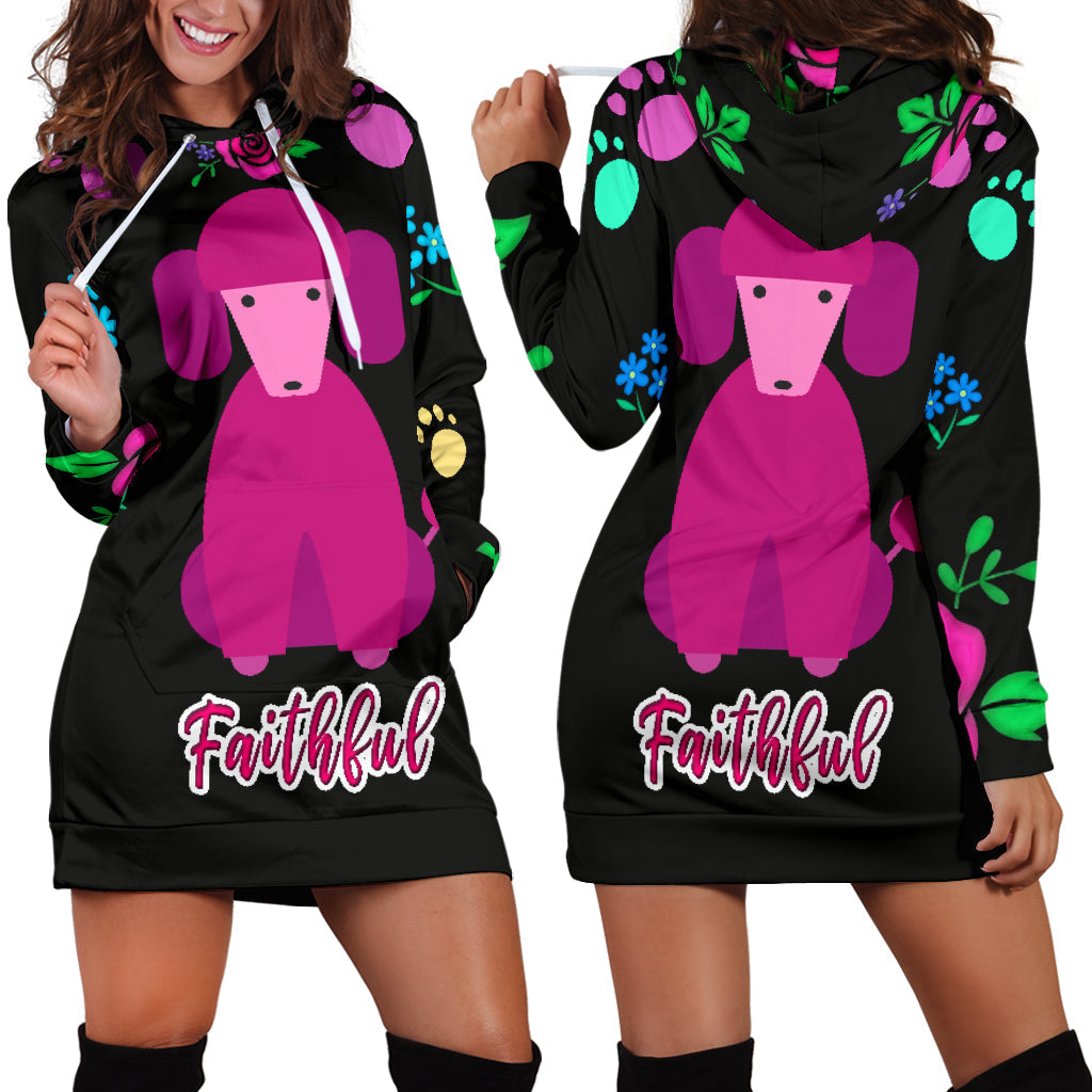 Faithful Poodle Dog Cute Poodle Dogs | Hoodie Dress