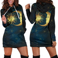 Gold Sun and Moon | Hoodie Dress