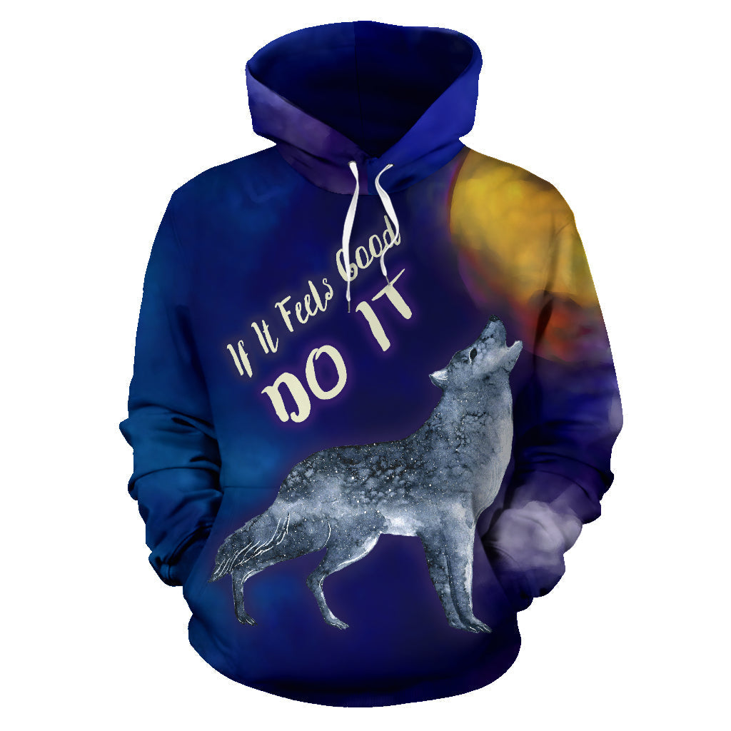 If It Feels Good - Howling Wolf – Edition 02 | Unisex All-Over Print Hoodie