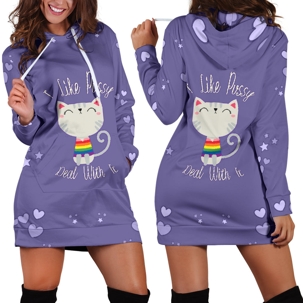 I Like Pussy Deal with It | Hoodie Dress