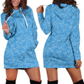 Blue Skull | Premium Ladies | Hoodie Dress