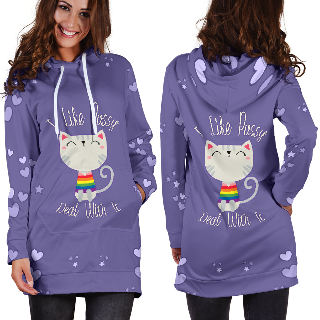 I Like Pussy Deal with It | Hoodie Dress
