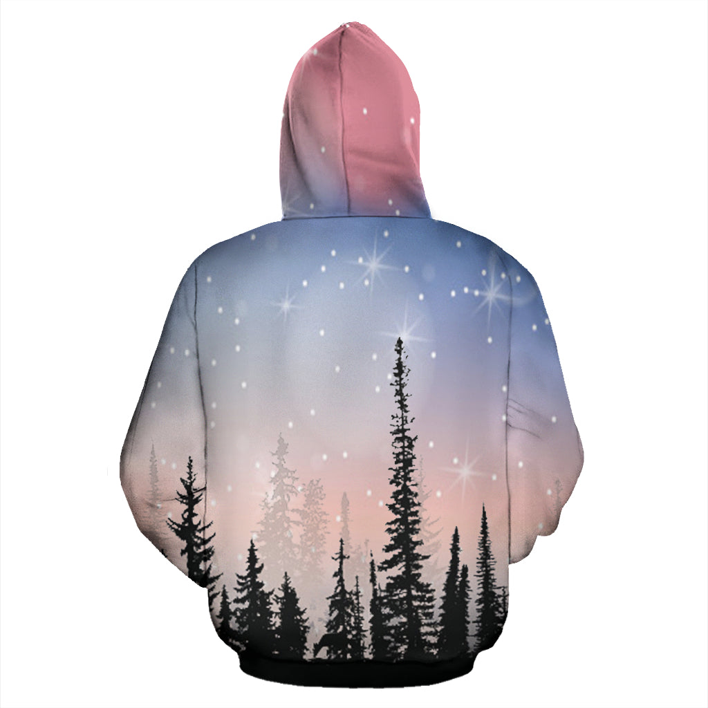 Galaxy & Forest Zipper | Unisex Zip-Up Hoodie