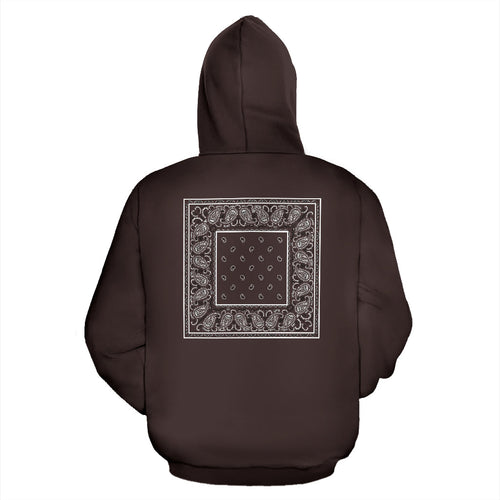 Back Print Coffee Brown Bandana – Edition 03 | Unisex Pullover Hoodie