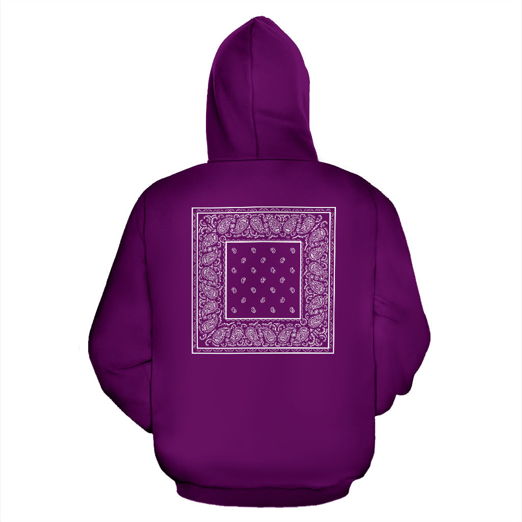Back Print Wild Plum Bandana – Edition 01 | Unisex Pullover Hoodie