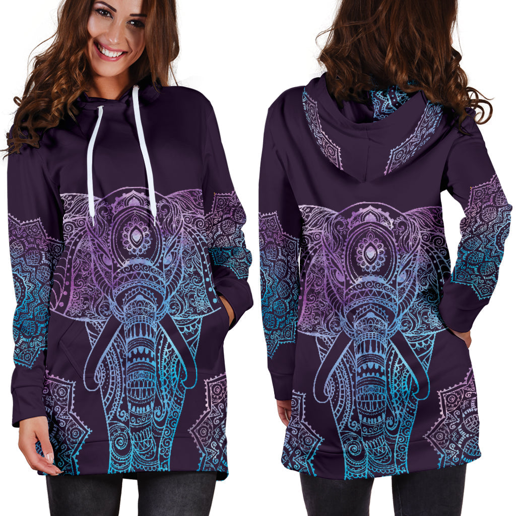 Elephant Mandala | Hoodie Dress