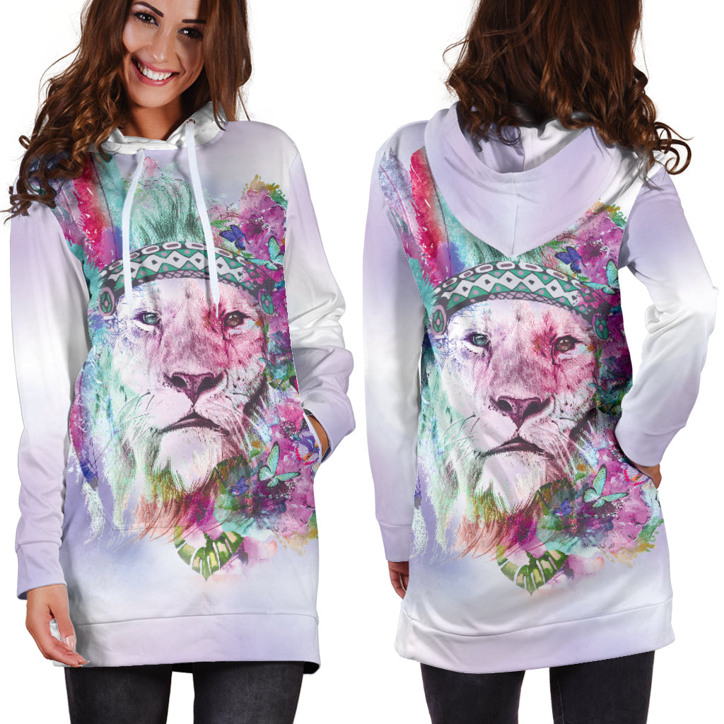 Hippie Lion | Hoodie Dress