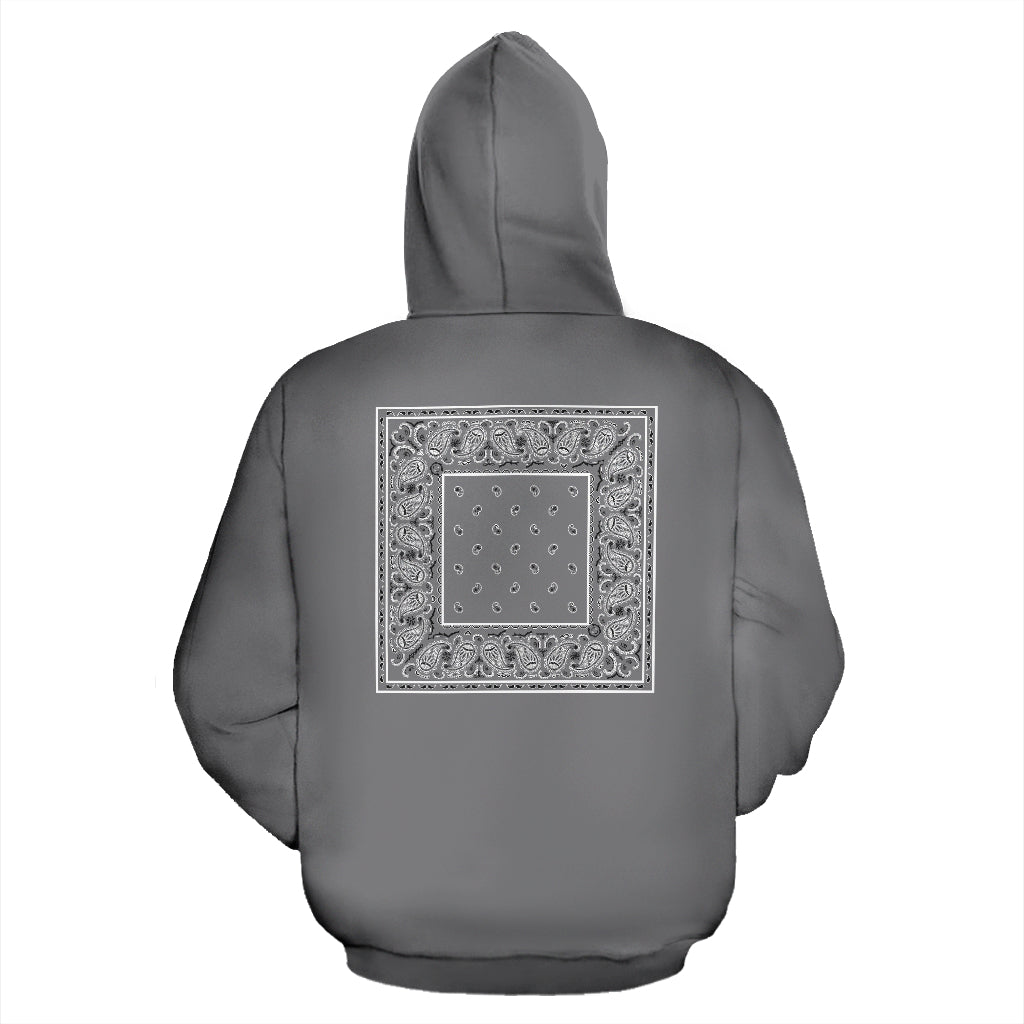 Back Print Gray Bandana – Edition 02 | Unisex Pullover Hoodie