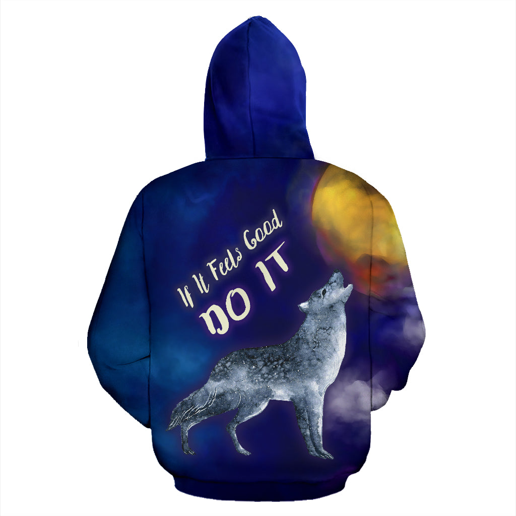 If It Feels Good - Howling Wolf – Edition 02 | Unisex All-Over Print Hoodie
