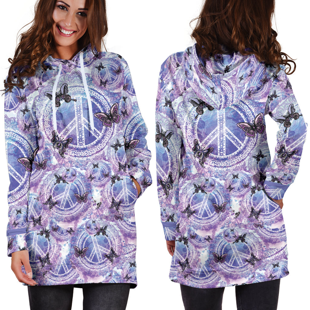 Peace Butterfly | Hoodie Dress