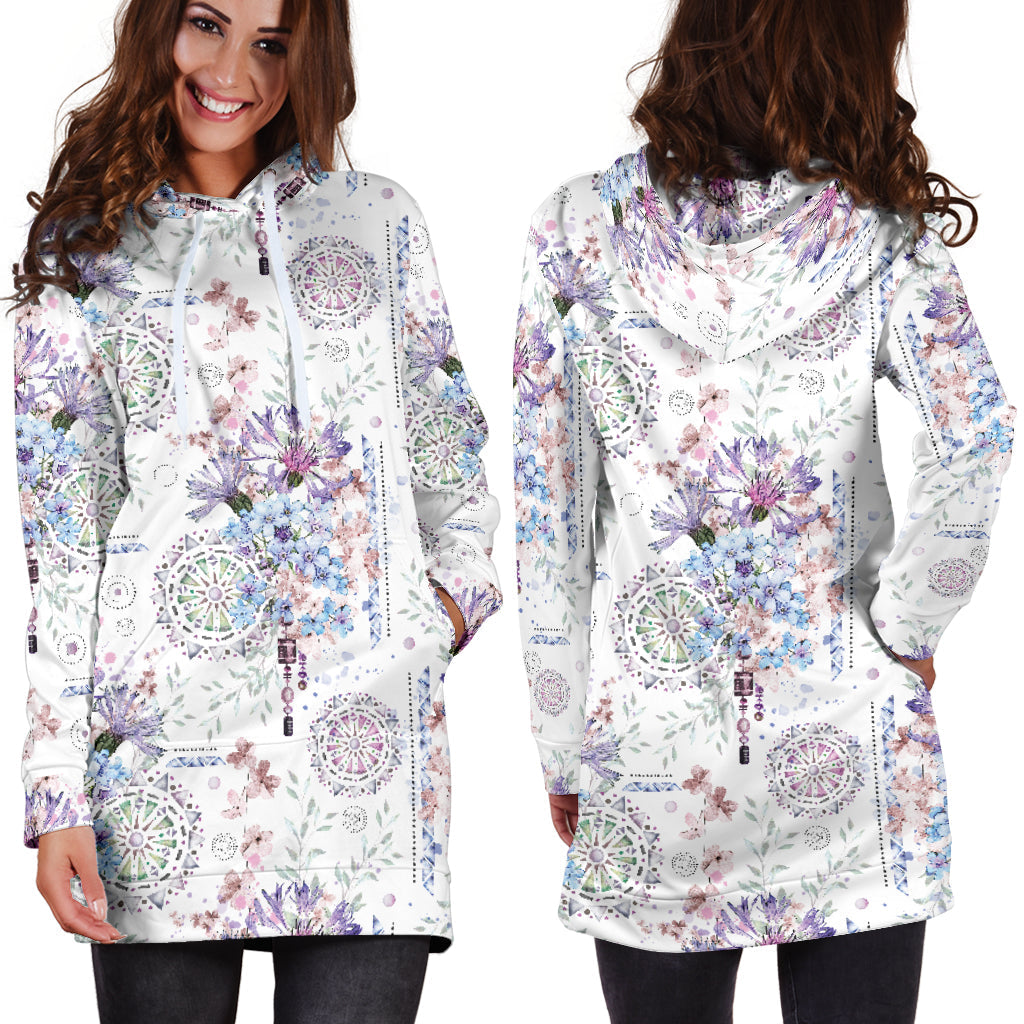 Floral Mandala | Hoodie Dress