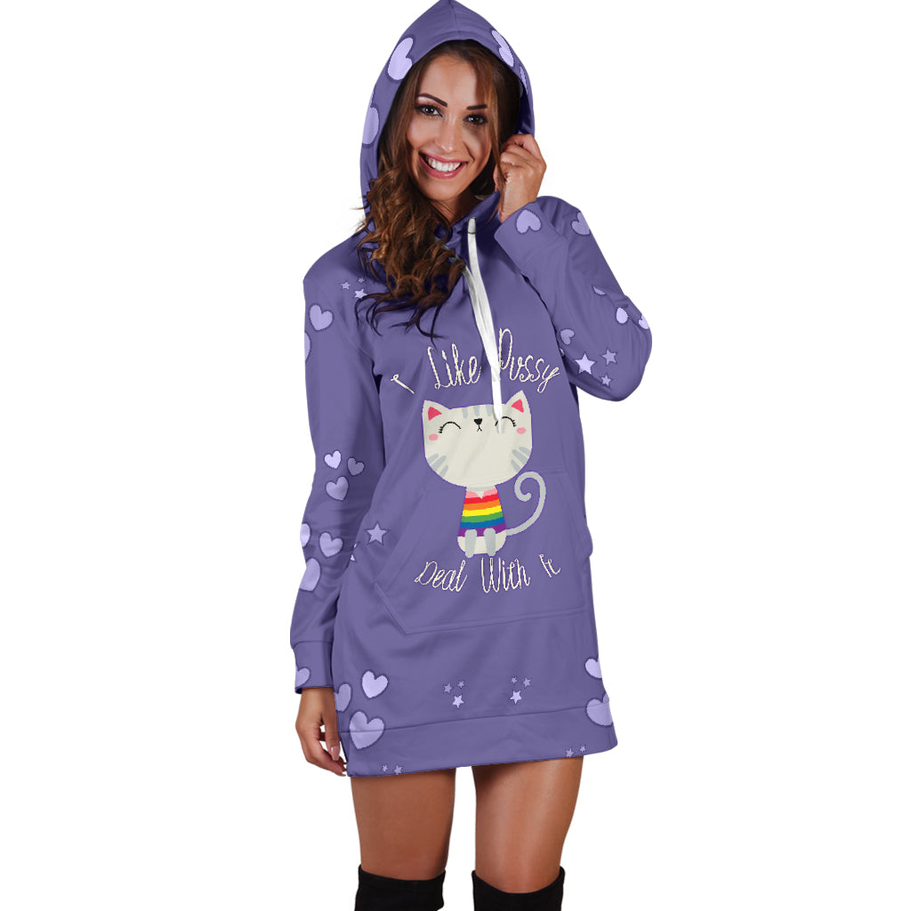 I Like Pussy Deal with It | Hoodie Dress