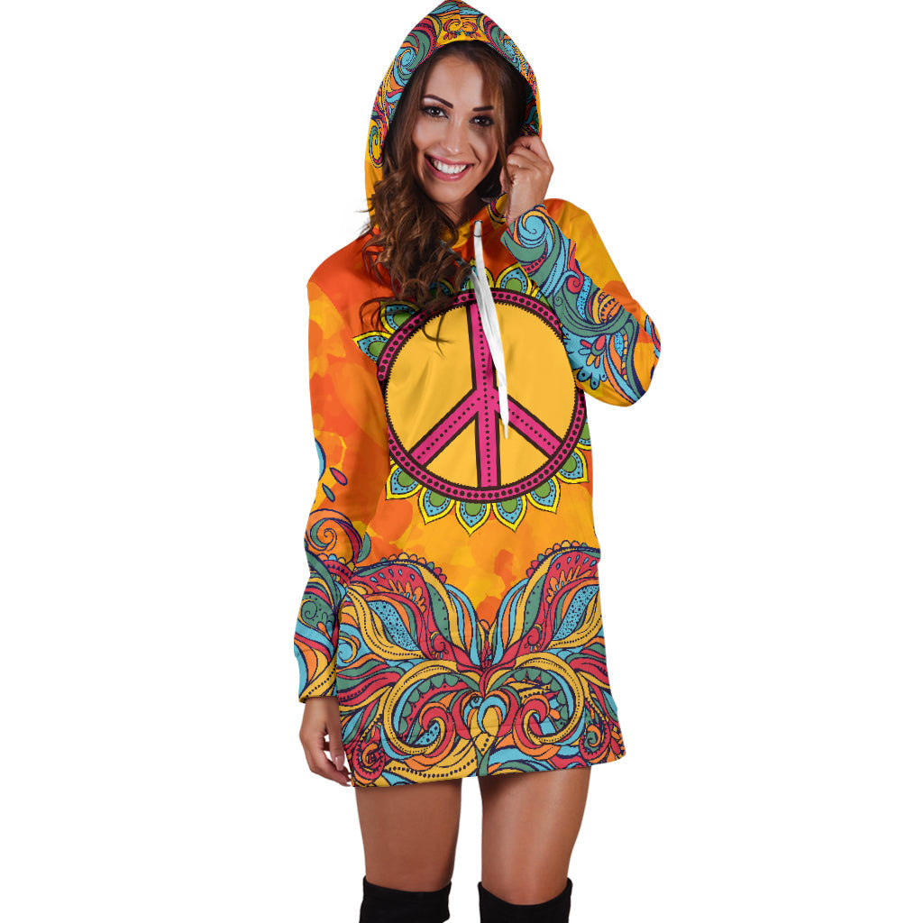 Hippie Peace | Hoodie Dress