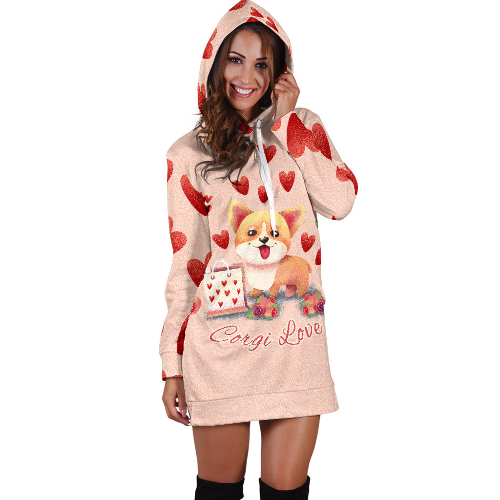 Corgi Love for Lovers of Corgis | Hoodie Dress
