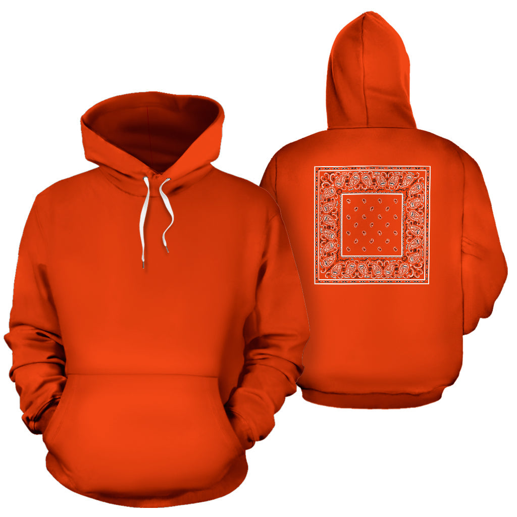 Back Print Perfect Orange Bandana | Unisex Pullover Hoodie