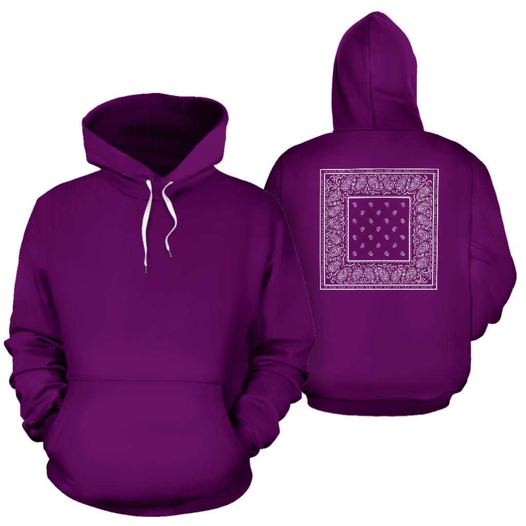 Back Print Wild Plum Bandana – Edition 02 | Unisex Pullover Hoodie