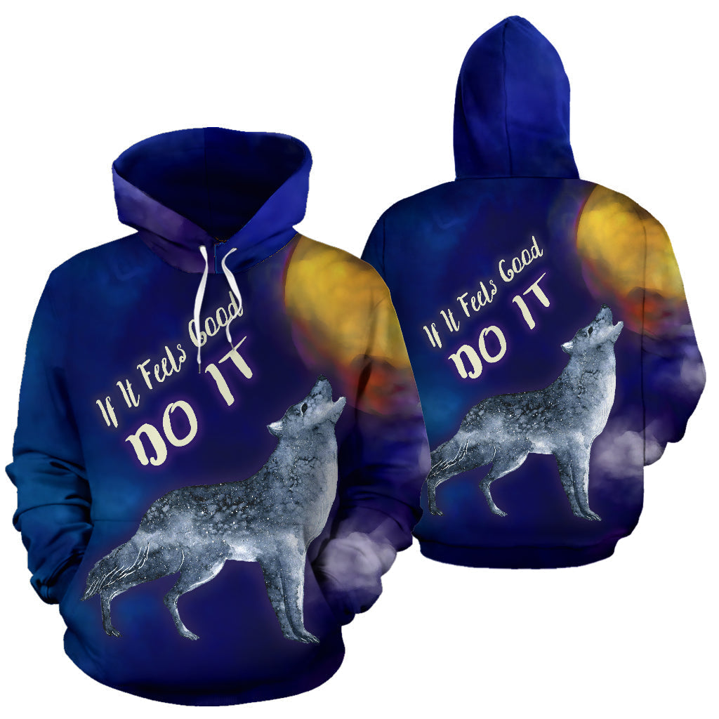 If It Feels Good - Howling Wolf – Edition 02 | Unisex All-Over Print Hoodie