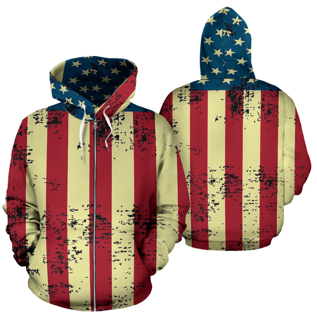 American Flag – Edition 02 | Unisex Zip-Up Hoodie